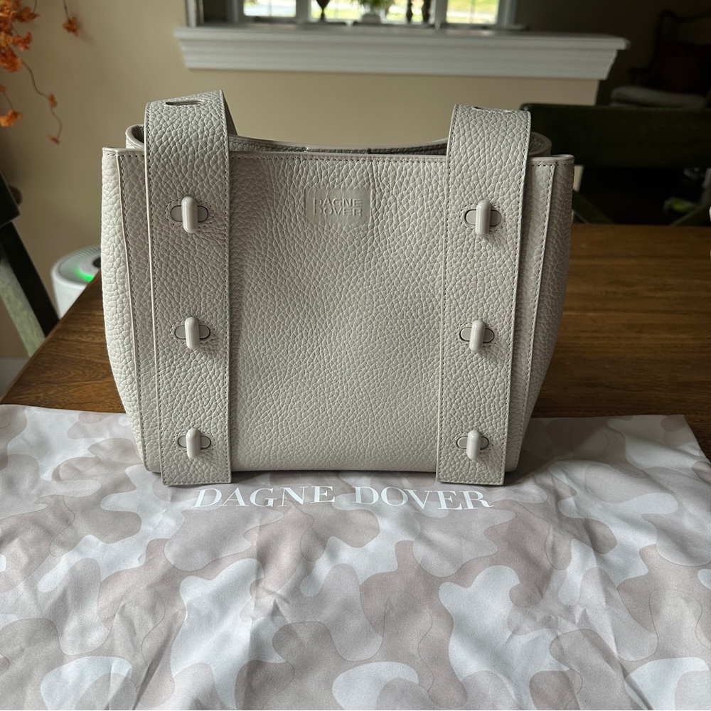 Dagne Dover Tokyo Turnlock Pebble Leather Tote